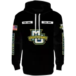 custom marquette golden eagles punisher skull black hoodie best selling