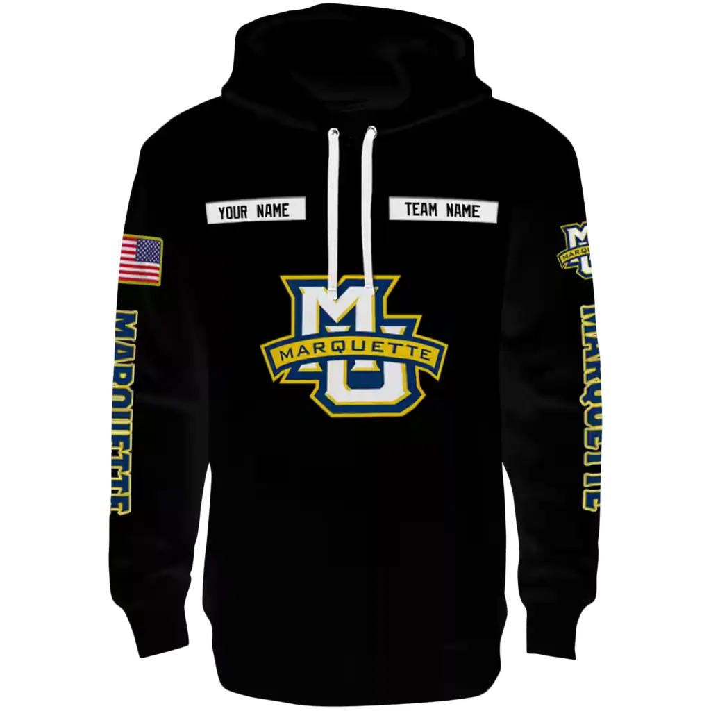 custom marquette golden eagles punisher skull black hoodie best selling custom marquette golden eagles punisher skull black hoodie best selling