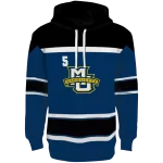 custom marquette golden eagles striped pattern blue hoodie best selling
