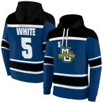 custom marquette golden eagles striped pattern blue hoodie best selling