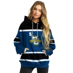 custom marquette golden eagles striped pattern blue hoodie best selling