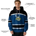 custom marquette golden eagles striped pattern blue hoodie best selling