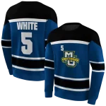 custom marquette golden eagles striped pattern blue hoodie best selling