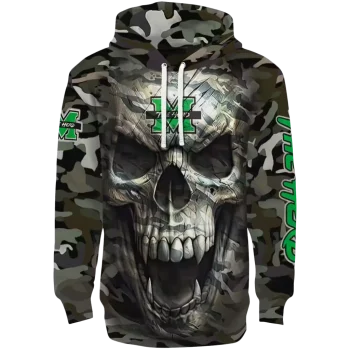 custom marshall thundering herd camo skull hoodie best selling