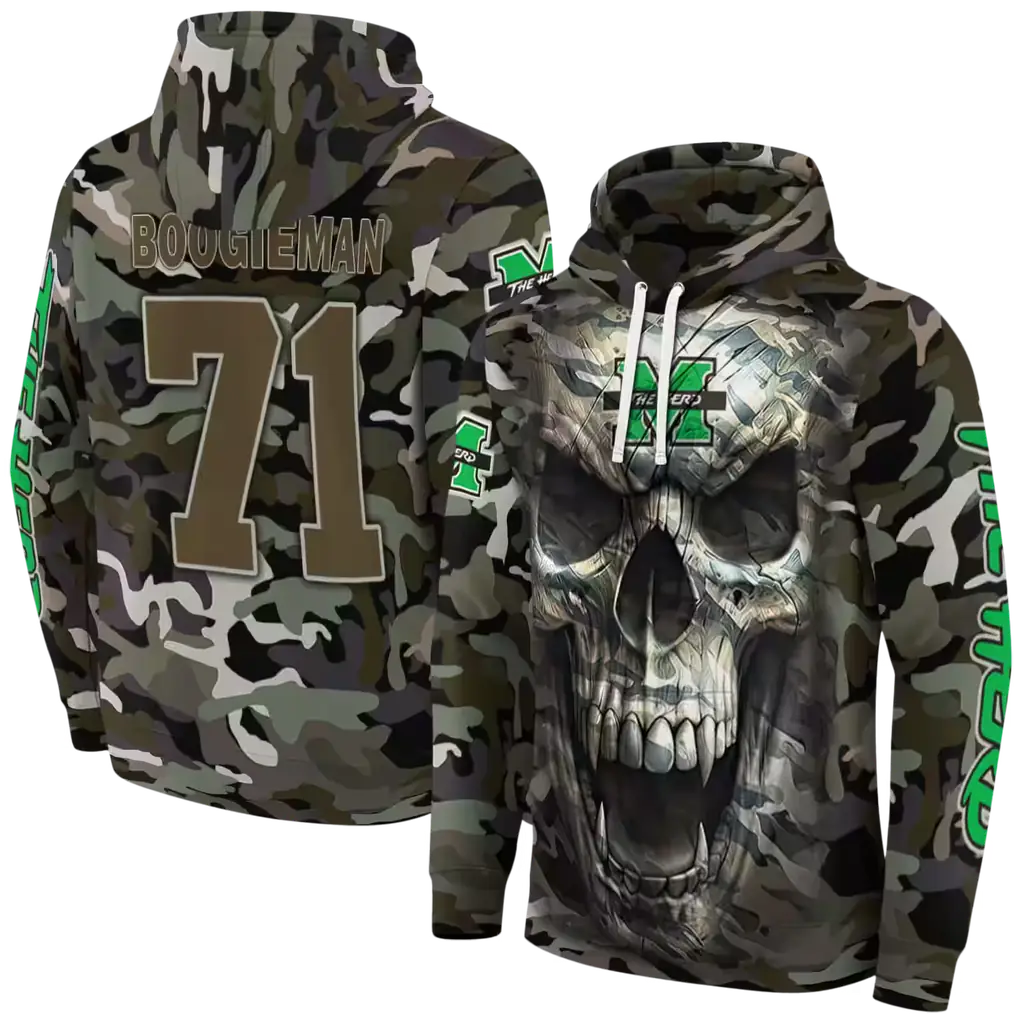 custom marshall thundering herd camo skull hoodie fashion forward custom marshall thundering herd camo skull hoodie fashion forward
