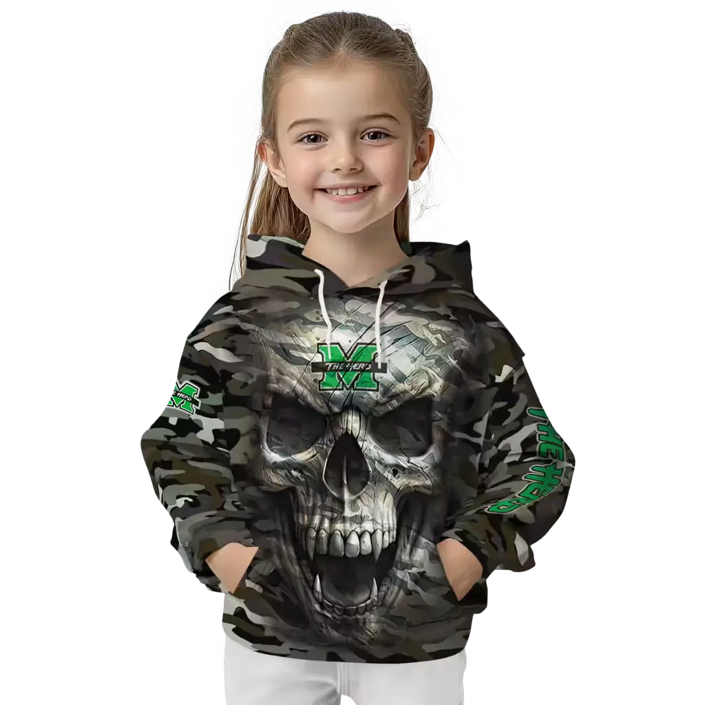 custom marshall thundering herd camo skull hoodie top rated custom marshall thundering herd camo skull hoodie top rated