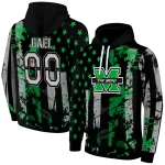custom marshall thundering herd distressed flag green black hoodie best selling