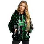 custom marshall thundering herd distressed flag green black hoodie best selling