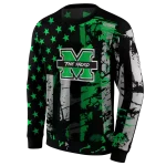 custom marshall thundering herd distressed flag green black hoodie best selling