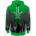 custom marshall thundering herd flame design green hoodie best selling