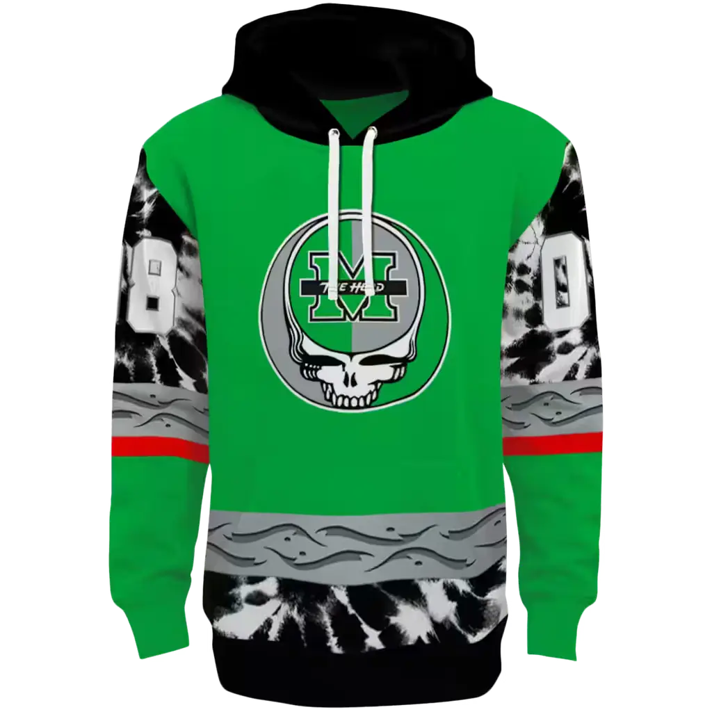 custom marshall thundering herd grateful vibes green hoodie best selling custom marshall thundering herd grateful vibes green hoodie best selling