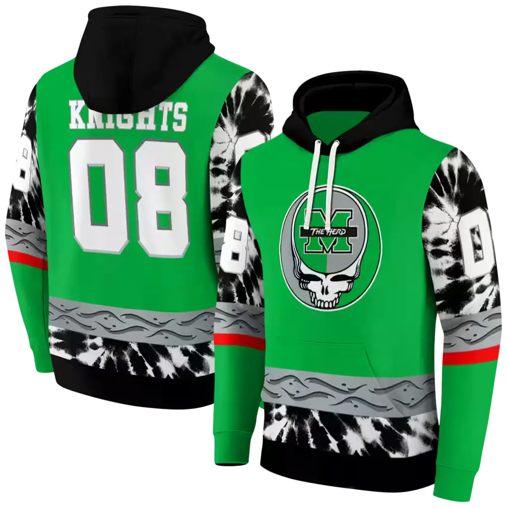 custom marshall thundering herd grateful vibes green hoodie fashion forward custom marshall thundering herd grateful vibes green hoodie fashion forward