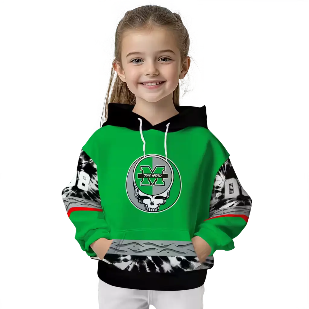 custom marshall thundering herd grateful vibes green hoodie top rated custom marshall thundering herd grateful vibes green hoodie top rated