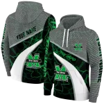 custom marshall thundering herd hexagonal mesh green black gray hoodie best selling
