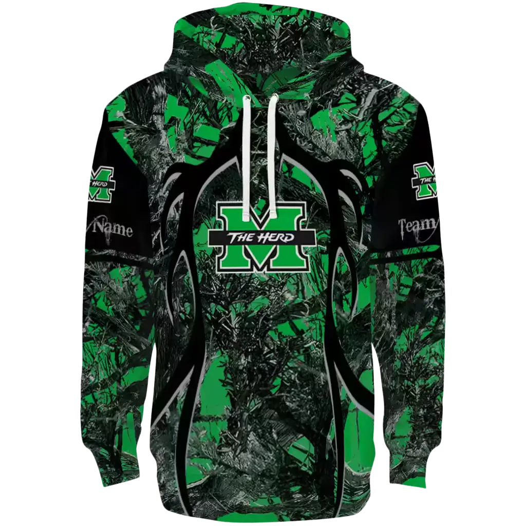 custom marshall thundering herd hunting theme green black hoodie best selling custom marshall thundering herd hunting theme green black hoodie best selling