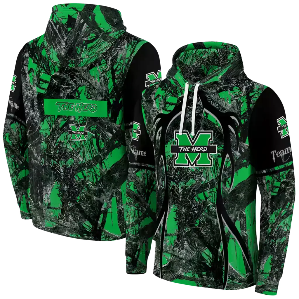 custom marshall thundering herd hunting theme green black hoodie fashion forward custom marshall thundering herd hunting theme green black hoodie fashion forward