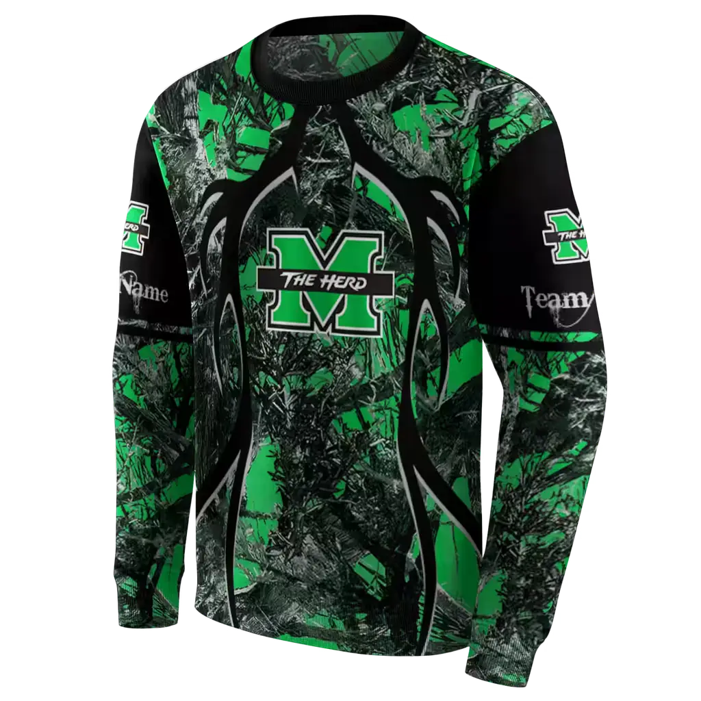 custom marshall thundering herd hunting theme green black hoodie new arrival custom marshall thundering herd hunting theme green black hoodie new arrival