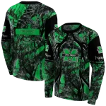 custom marshall thundering herd hunting theme green black hoodie best selling