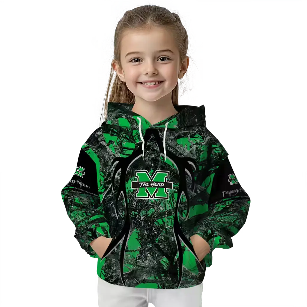 custom marshall thundering herd hunting theme green black hoodie top rated custom marshall thundering herd hunting theme green black hoodie top rated