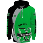 custom marshall thundering herd minimalist design green black hoodie best selling