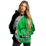 custom marshall thundering herd minimalist design green black hoodie best selling
