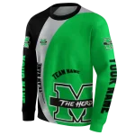 custom marshall thundering herd minimalist design green black hoodie best selling