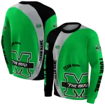 custom marshall thundering herd minimalist design green black hoodie best selling