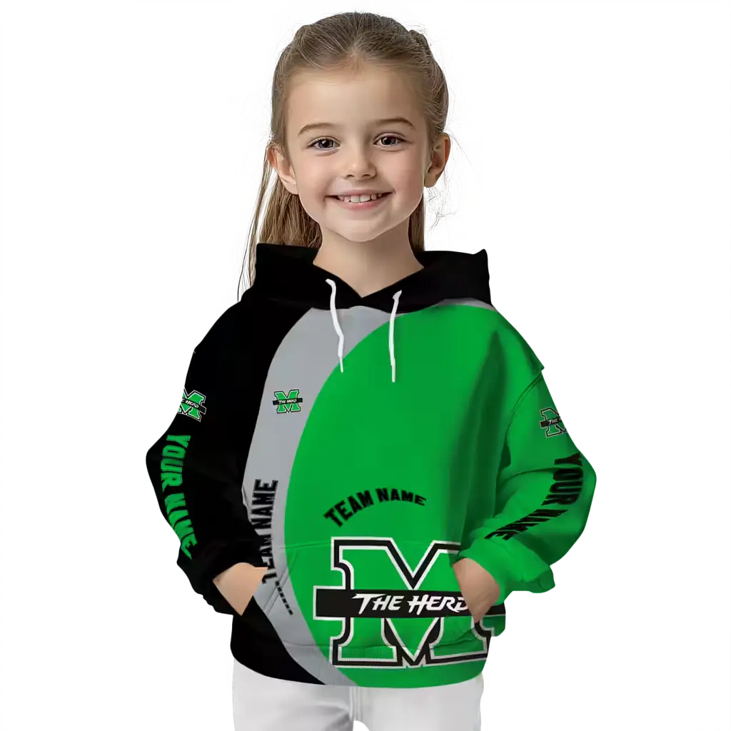 custom marshall thundering herd minimalist design green black hoodie top rated custom marshall thundering herd minimalist design green black hoodie top rated