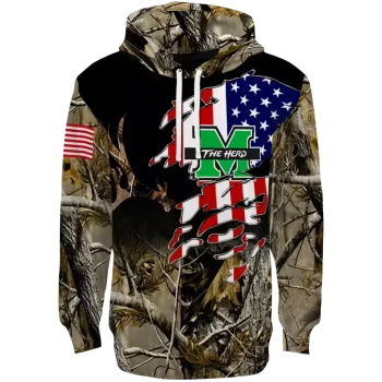 custom marshall thundering herd tree camo hoodie best selling