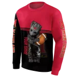 custom maryland terrapins baby groot red black hoodie best selling