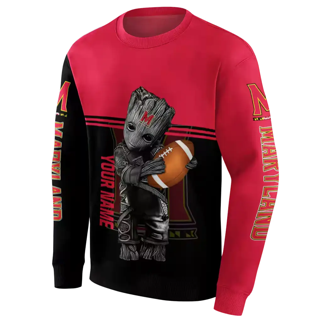 custom maryland terrapins baby groot red black hoodie new arrival custom maryland terrapins baby groot red black hoodie new arrival