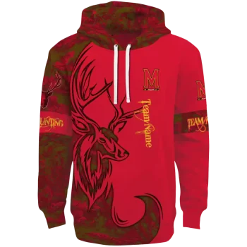 custom maryland terrapins deer silhouette red hoodie best selling