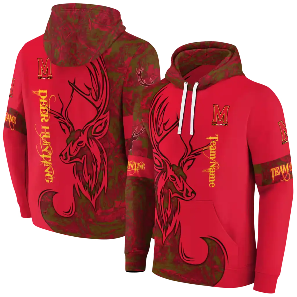custom maryland terrapins deer silhouette red hoodie fashion forward custom maryland terrapins deer silhouette red hoodie fashion forward