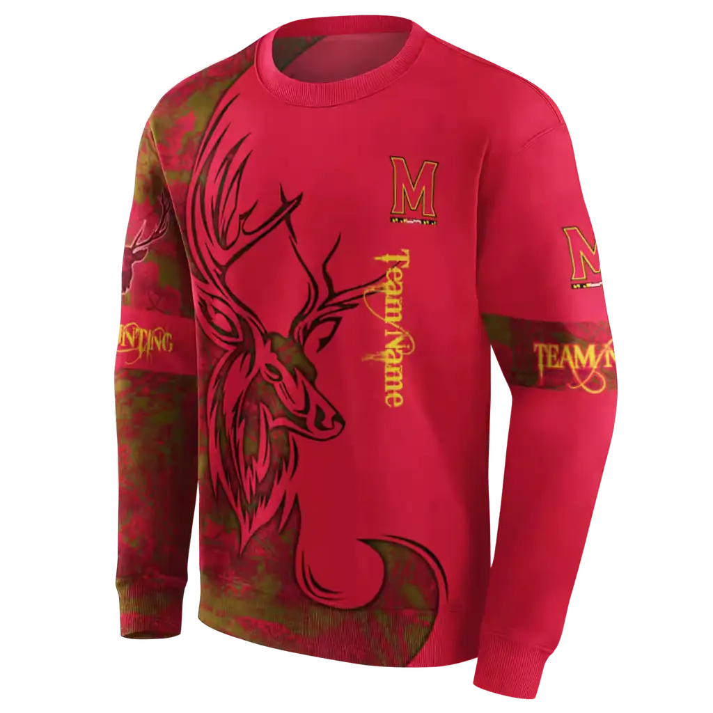 custom maryland terrapins deer silhouette red hoodie new arrival custom maryland terrapins deer silhouette red hoodie new arrival