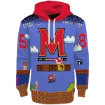 custom maryland terrapins mario blue black hoodie best selling