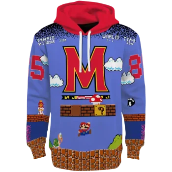 custom maryland terrapins mario blue black hoodie best selling
