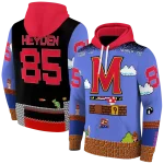 custom maryland terrapins mario blue black hoodie best selling