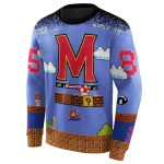 custom maryland terrapins mario blue black hoodie best selling