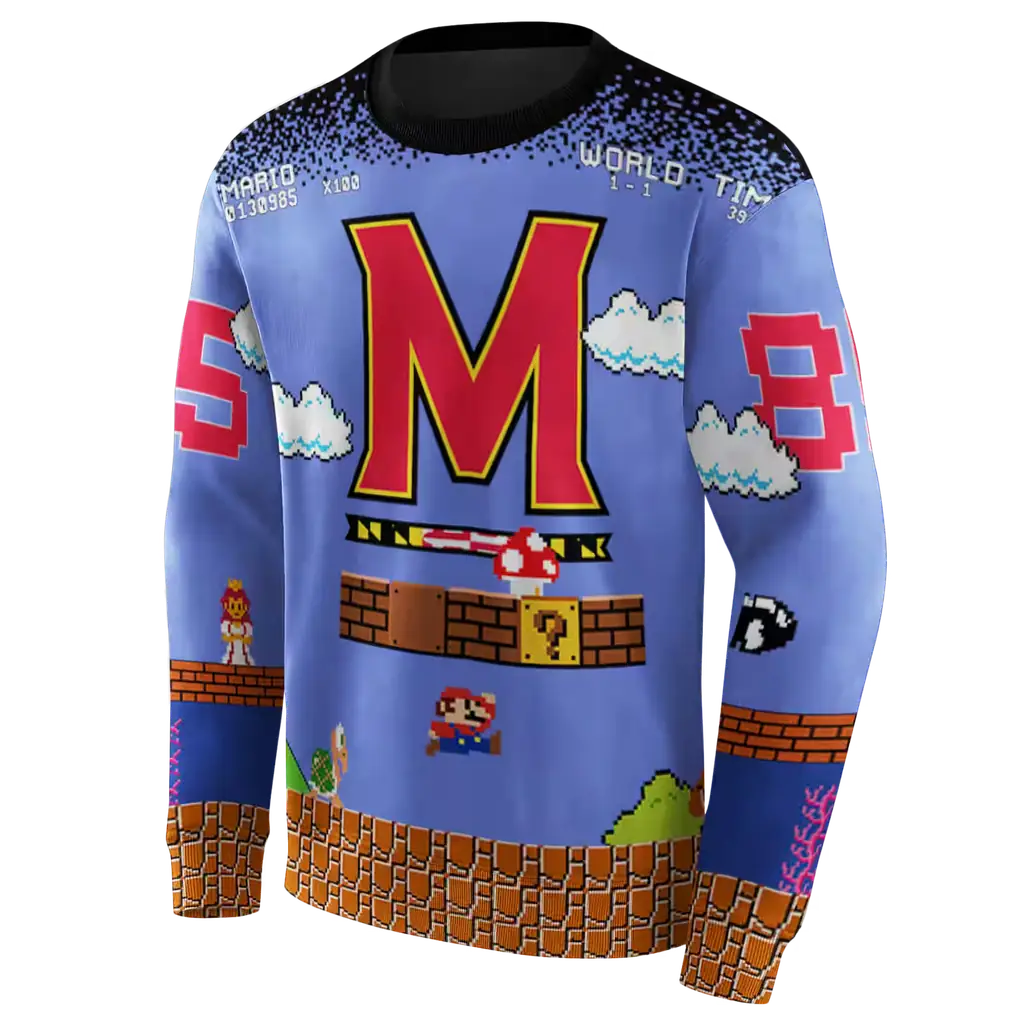 custom maryland terrapins mario blue black hoodie new arrival custom maryland terrapins mario blue black hoodie new arrival