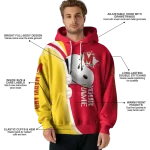 custom maryland terrapins peeking snoopy red hoodie best selling