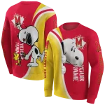 custom maryland terrapins peeking snoopy red hoodie best selling