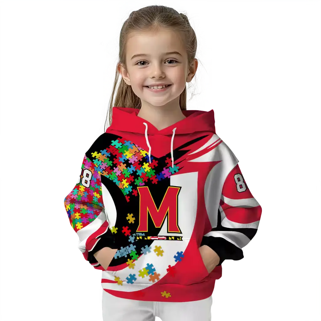 custom maryland terrapins puzzle pieces red hoodie top rated custom maryland terrapins puzzle pieces red hoodie top rated