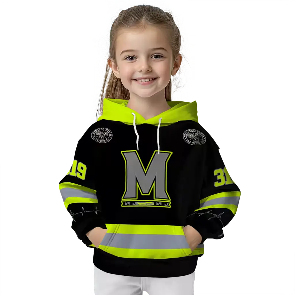 custom maryland terrapins safety motif black neon green hoodie top rated custom maryland terrapins safety motif black neon green hoodie top rated