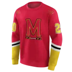 custom maryland terrapins striped sleeves red hoodie best selling