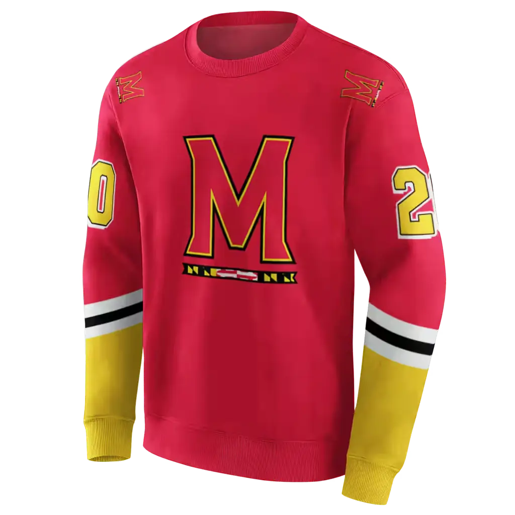 custom maryland terrapins striped sleeves red hoodie new arrival custom maryland terrapins striped sleeves red hoodie new arrival