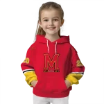 custom maryland terrapins striped sleeves red hoodie best selling