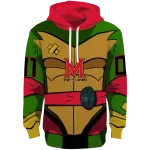 custom maryland terrapins superhero armor red green hoodie best selling