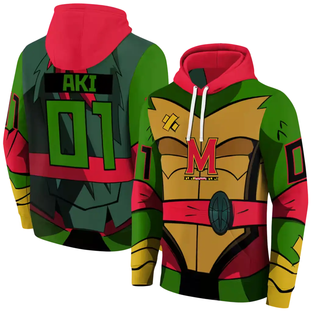 custom maryland terrapins superhero armor red green hoodie fashion forward custom maryland terrapins superhero armor red green hoodie fashion forward