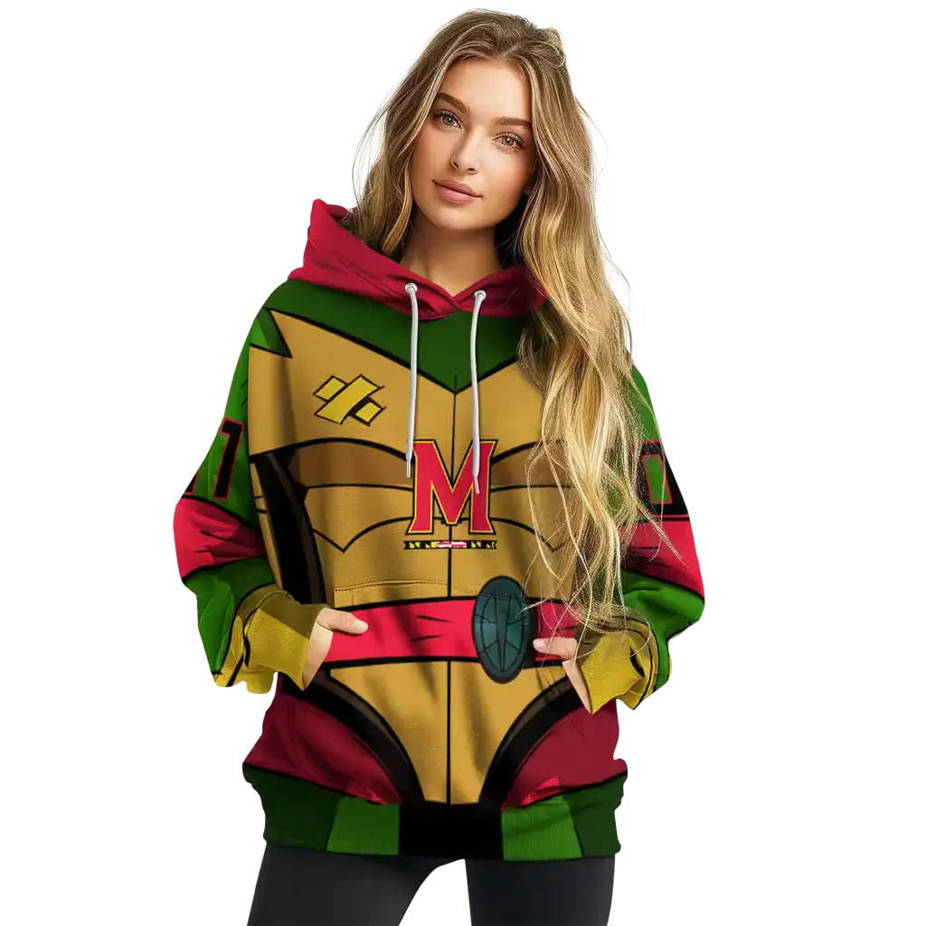 custom maryland terrapins superhero armor red green hoodie high quality custom maryland terrapins superhero armor red green hoodie high quality