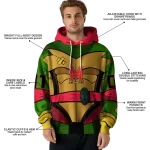 custom maryland terrapins superhero armor red green hoodie best selling
